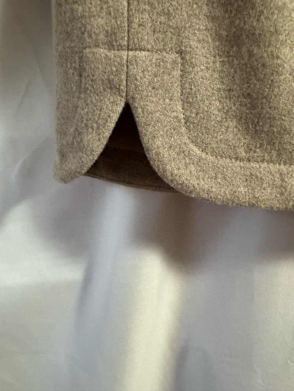 J. Crew Beige Wool-Blend Mini Skirt Size 00 - Picture 4 of 9